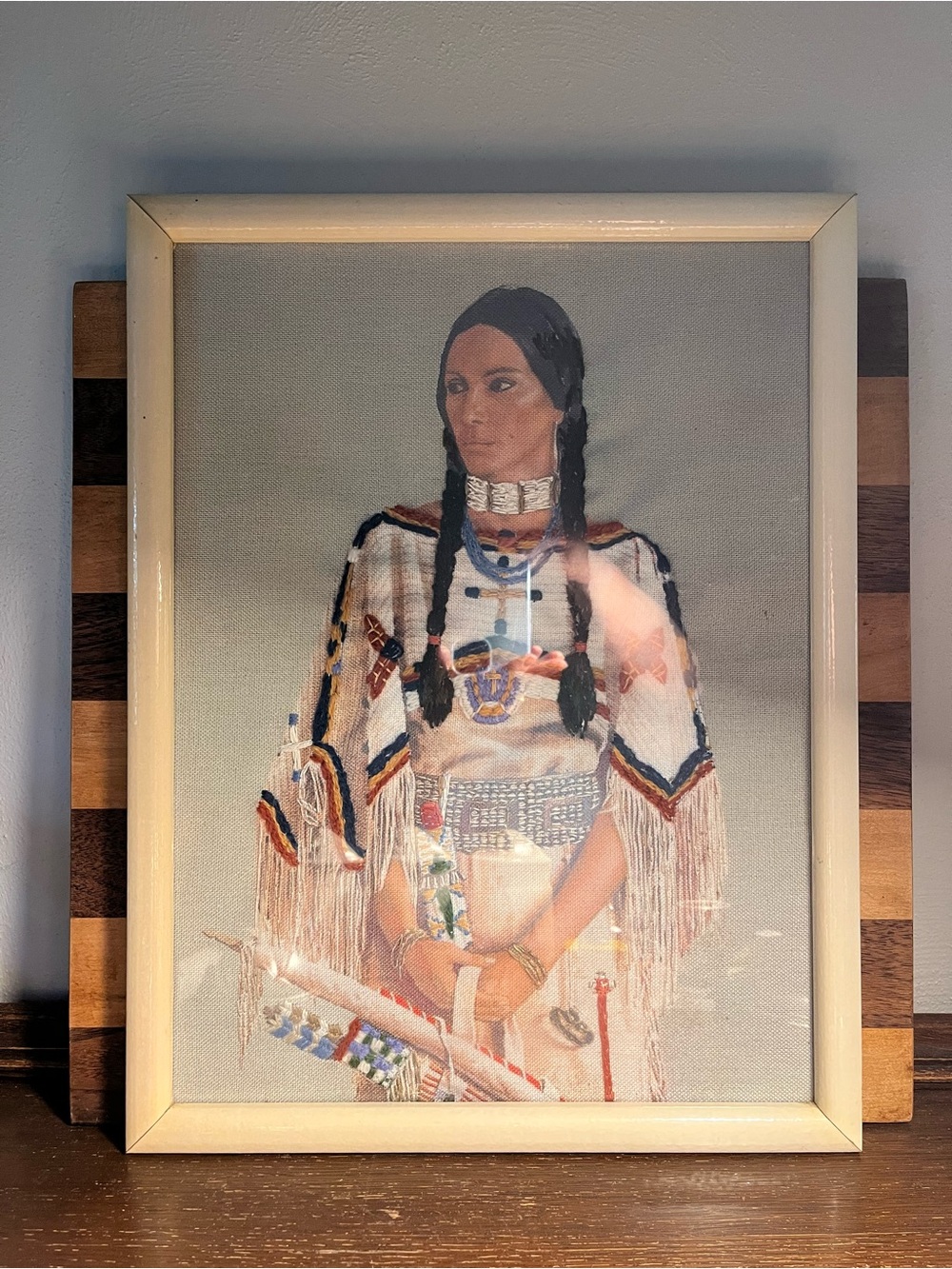 Embroidered Indian Maiden A542